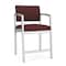 Lesro Lenox Steel Hip Chair Metal Frame, Silver, RF Nebbiolo Upholstery LS1161 - alternate 1